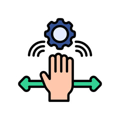 Gesture Control lineal color icon
