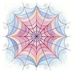 Beautiful Watercolor Spiderweb Design for Festive Celebrations