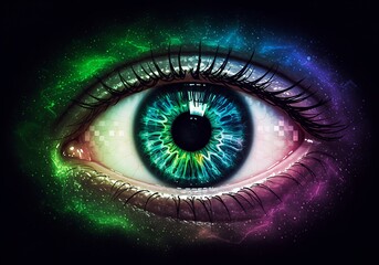 Cosmic Iris: Nebula's Embrace