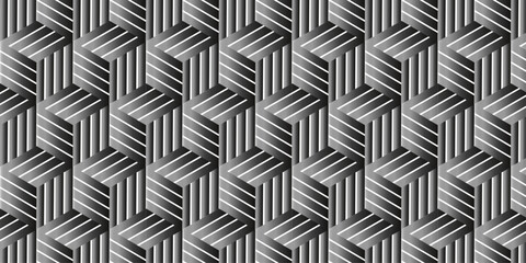 Seamless pattern with hexagon fabric geometric pattern. Abstract ornament diamond tile design. Vector mosaic tile design closeup.	