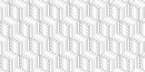 Seamless pattern with hexagon fabric geometric pattern. Abstract ornament diamond tile design. Vector mosaic tile design closeup.	