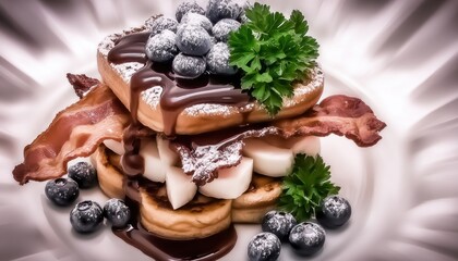 Stacked breakfast sandwich