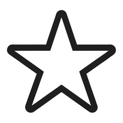 Islotated star line art vector illustration.