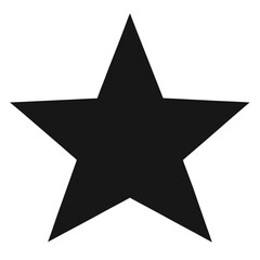 Isolated star Silhouette vector illustration on white background.