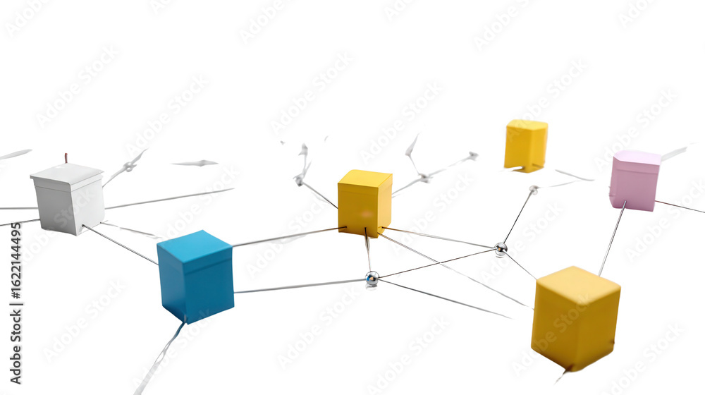 Aufkleber blockchain voting system in action background isolated on a transparent background, png file.