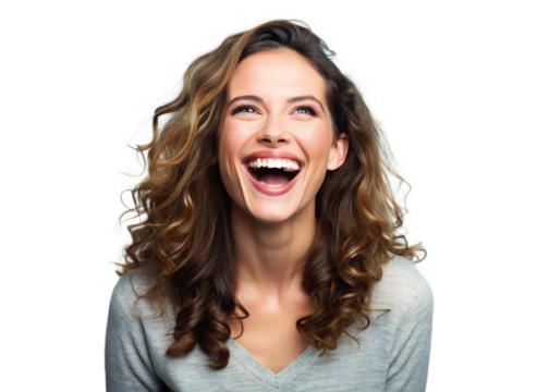 Woman crying png mockup portrait 