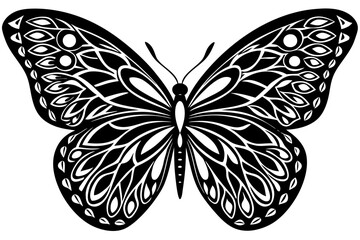 Vector art of silhouette of  butterfly 