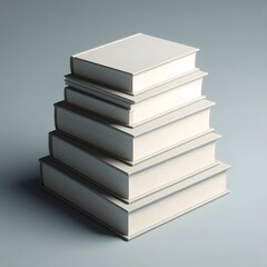 A stack of old books and textbooks is isolated on a white background, symbolizing knowledge, education, and literature