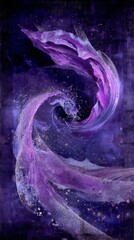 Abstract Purple Spiral Space Galaxy