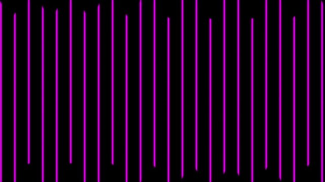 Abstract purple parallel lines moving in a seamless looping pattern on a black background