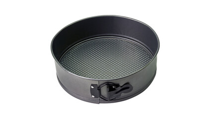 Round Springform Cake Pan with Locking Mechanism on White Background