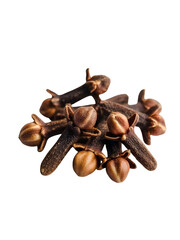 A pile of organic cloves on transparent background 