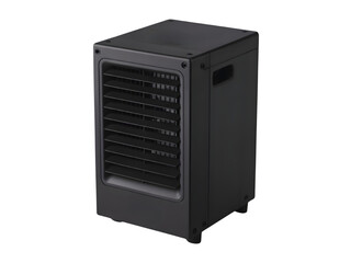 A black air cooler fan on transparent background 