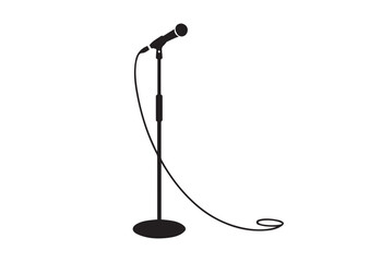 Obraz premium Mic stand Vector illustration