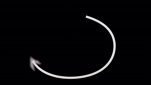 3D Stylized Circular Arrow Animation | Alpha Loop