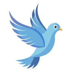 Modern Dove Vector on White