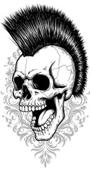 Mohawk Skull: Ink Art, Rebellion & Grace