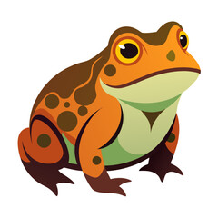 Modern Toad Vector on White