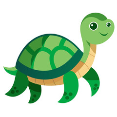 Modern Turtle Vector on White