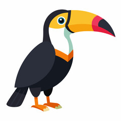 Modern Toucan Vector on White