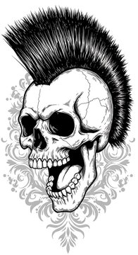 Mohawk Skull: Ink Art, Rebellion & Grace