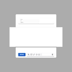 Email signature mockup 3d rendering