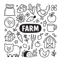 Farm Life in Harmony Animals, Tools, and Produce