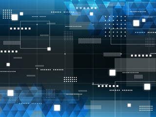青色のデジタルテクノロジーのイメージ背景素材