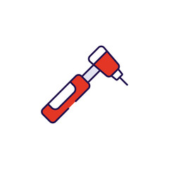 Dental Drill icon design with white background stock illustration