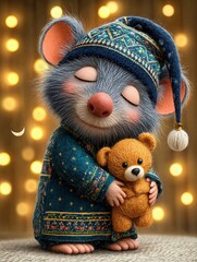 Adorable NeedleFelted Wombat A Sleepy Character Embodies Australian Wildlife in Handcrafted Wool Art