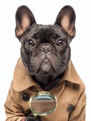 A Playful French Bulldog Professional Studio Portrait Capture