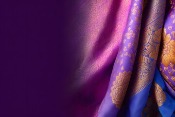 Asian Saree shown on the shop. Clothing or saree shop web banner.