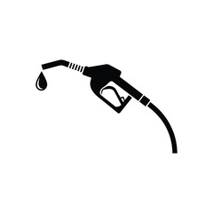 Gasoline pump nozzle icon. Flat vector illustration on white background.