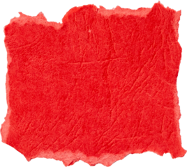 Textured red paper background for scrapbooking, crafts, and artistic projects, isolated PNG