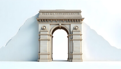 Fototapeta premium india gate isolated on white background