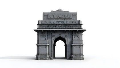 Obraz premium Majestic Historical Indian Monument Architecture Isolated on White Background for Cultural Heritage and Global Tourism Concept