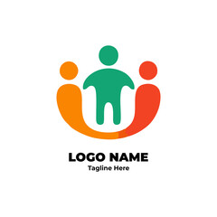 Integrated Teamwork and HR Identity Logo: Global Human Network and Inclusion Icon