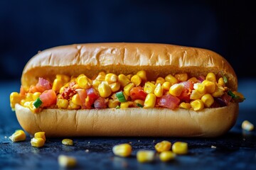 Corn hot dog food
