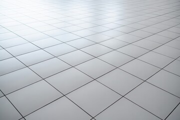 An illustration of a geometric blue tile pattern on a futuristic metal wall with a cubic, 3D design and a light reflection on its glass surface
