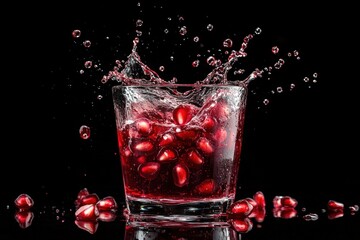 Pomegranate juice splash
