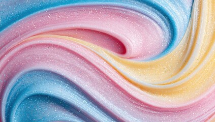 Abstract swirling colors of pastel-toned slime