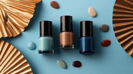 Nail polish bottles and drops
