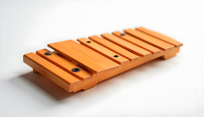 wooden xylophone isolated on white background