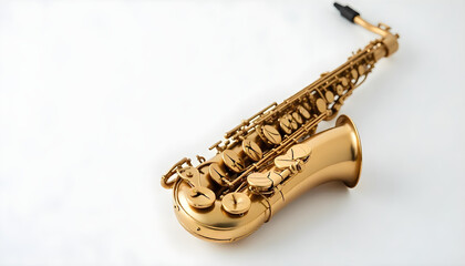 Obraz premium saxophone isolated on white background 