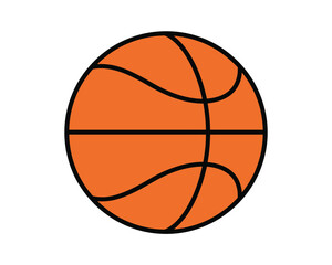 Basketball icon isolated on white background, perfect for sportsthemed designs, representing teamwork, competition, and active lifestyle