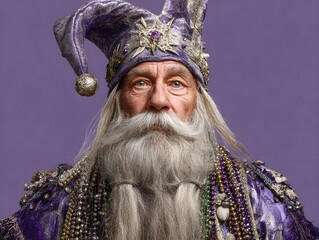 Whimsical Wizard at Mardi Gras Festival