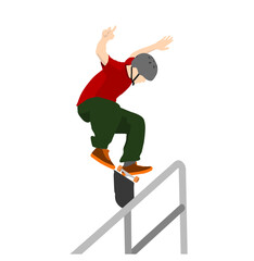 Fototapeta premium Action sports illustration of a person jumping on a skateboard