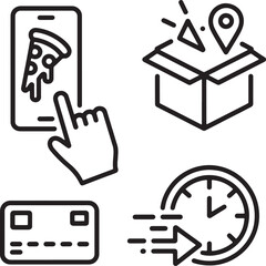 Ordering pizza delivery and tracking time phone