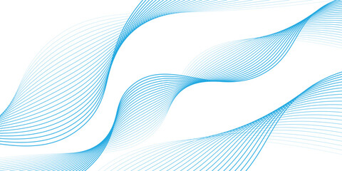 futuristic abstract blue smooth wave on a white background. Dynamic sound wave. Design element. eps 10