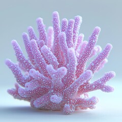 Fototapeta premium Pink Coral like Structure with White Dots Close up